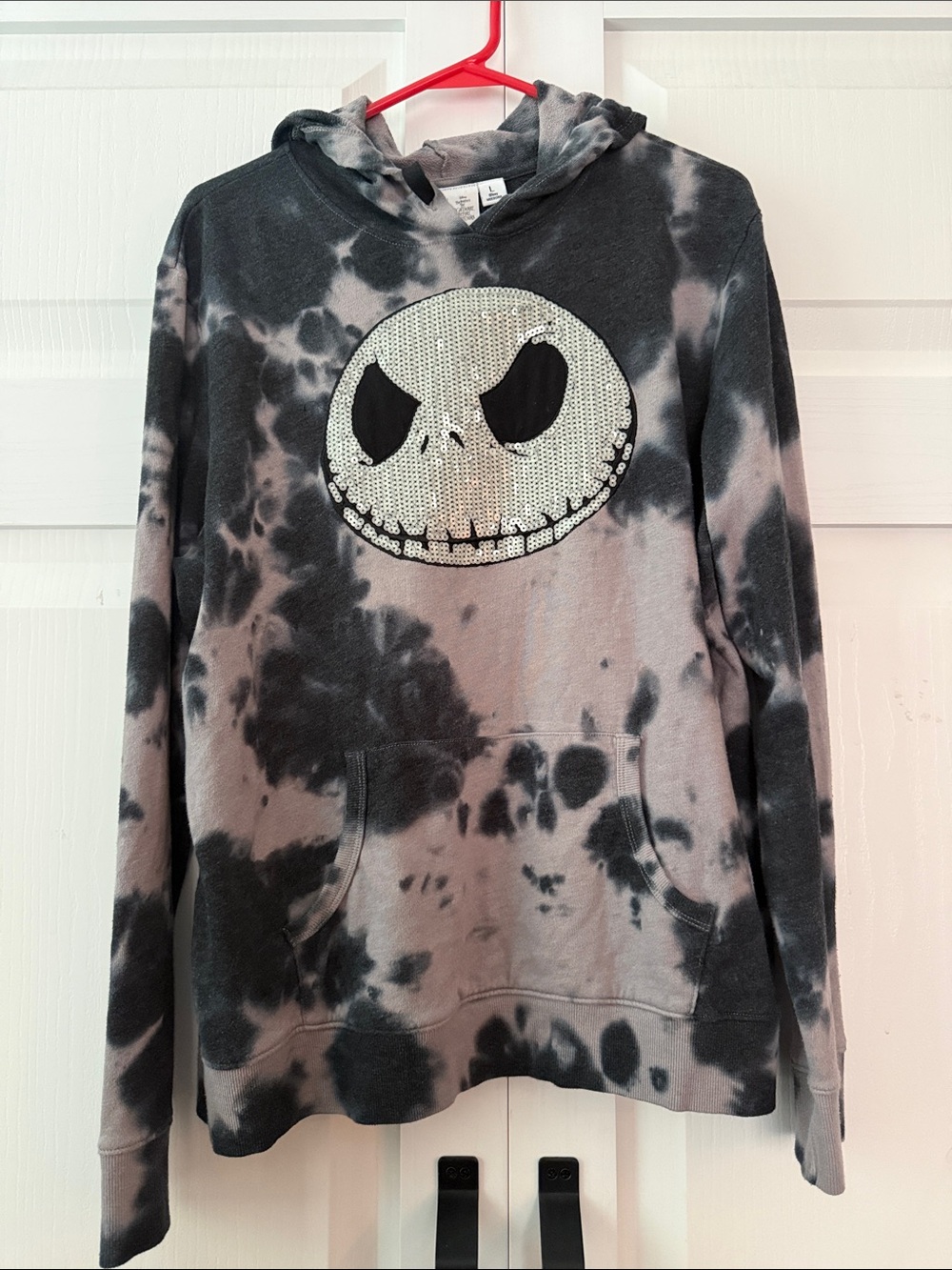 Disney Parks Nightmare Before Christmas Jack Skellington Tie Dye Sequin Hoodie
